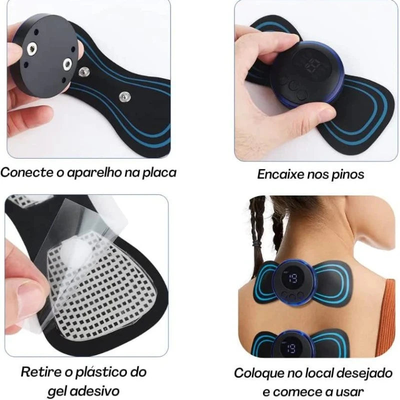 Massageador portátil para pescoço e coluna